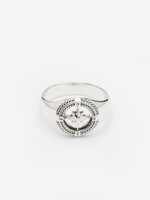 Buddha to Buddha 925 Sterling Zilveren 057 - Kompas Zegelring Zilver