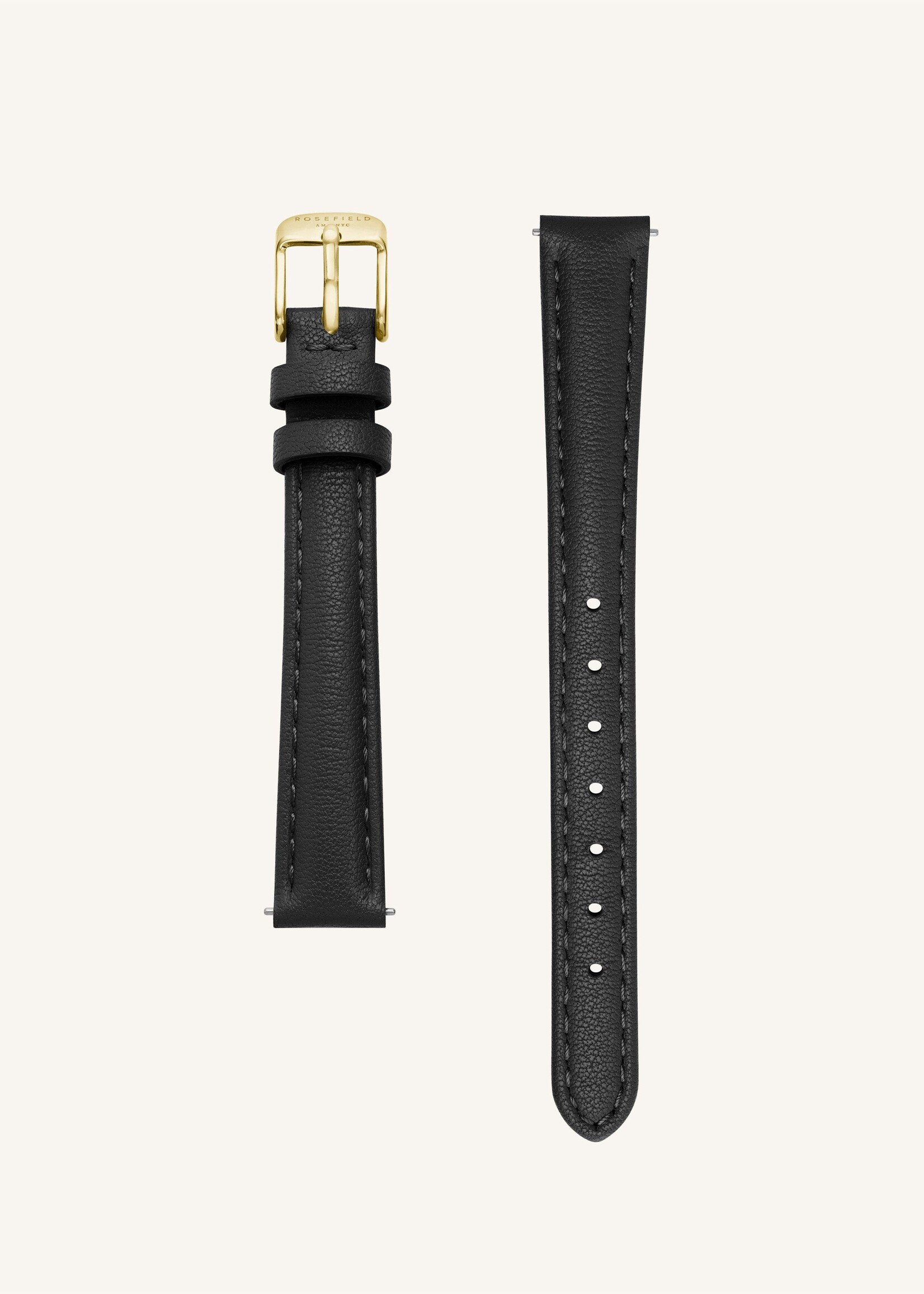 Rosefield XS Black Leather Strap