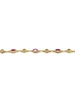 Karma Bracelet JULES Ruby Red Goldplated