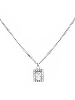 Karma Necklace Vintage Zirconia Square