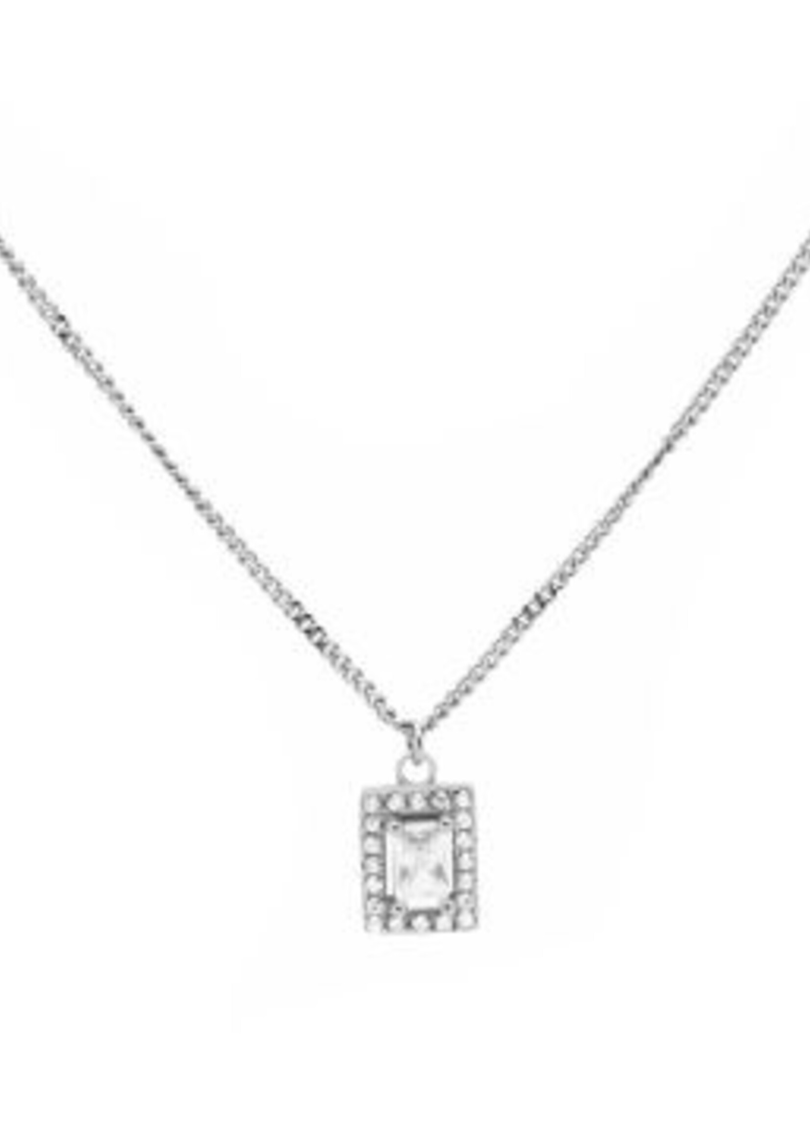Karma Necklace Vintage Zirconia Square