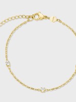 Cluse Élevé Zirconia Chain Bracelet, Silver, Gold Colour