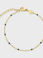 Cluse Essentielle Black Epoxy Bracelet, Gold Colour