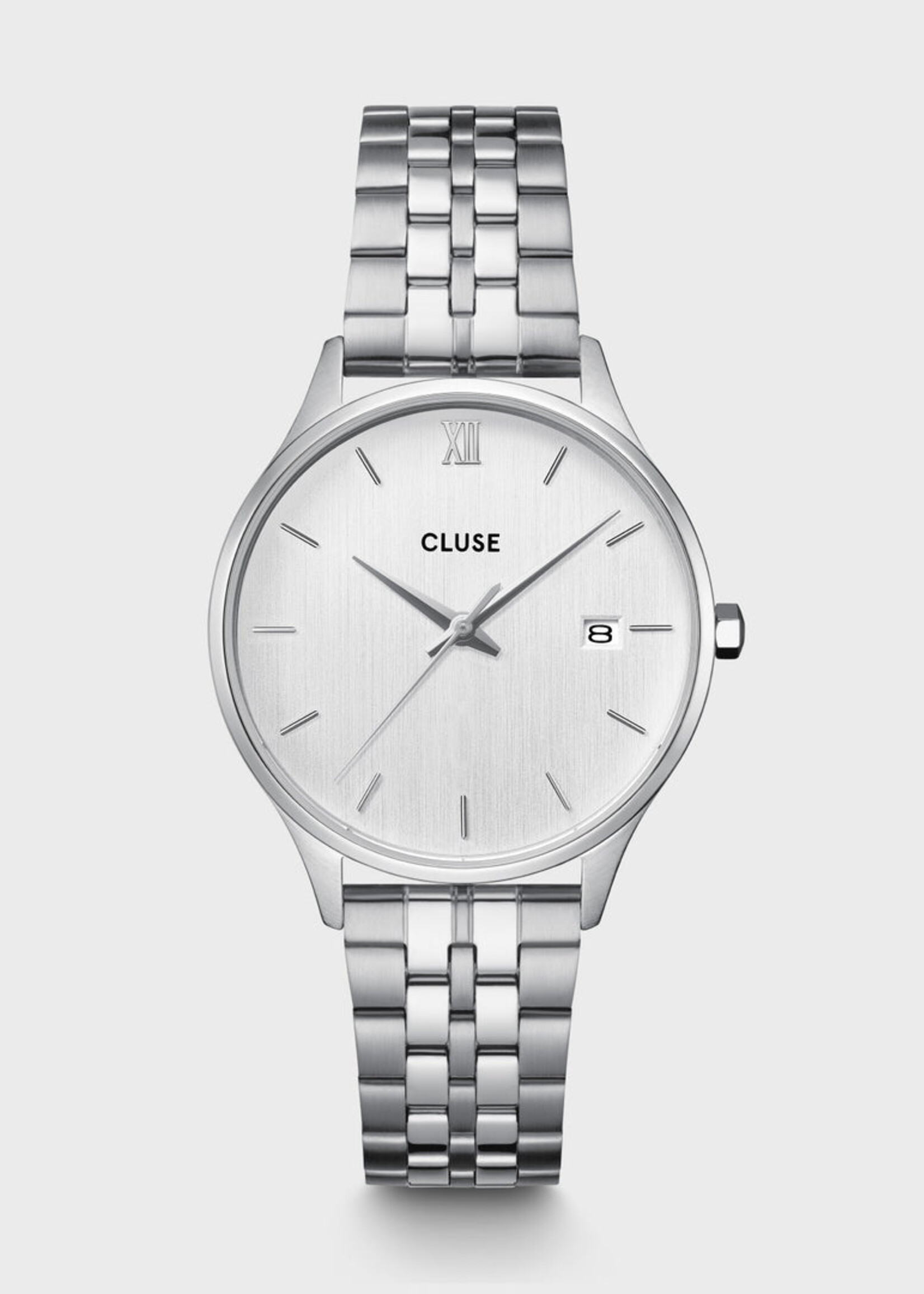 Cluse Minuit Date Watch Steel, Full Silver Colour