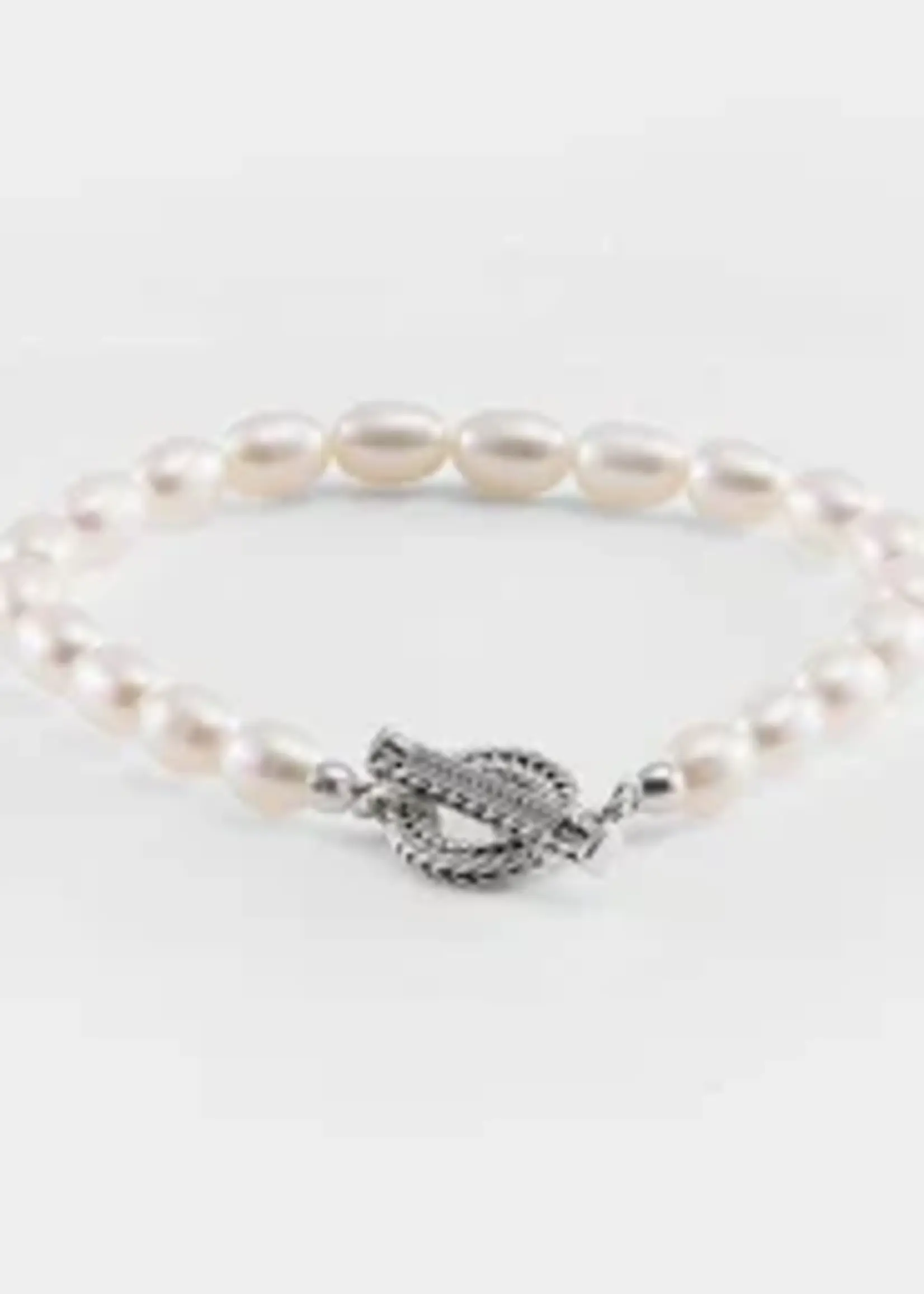 Buddha to Buddha 329  Bracelet Barbara Full Pearl Silver