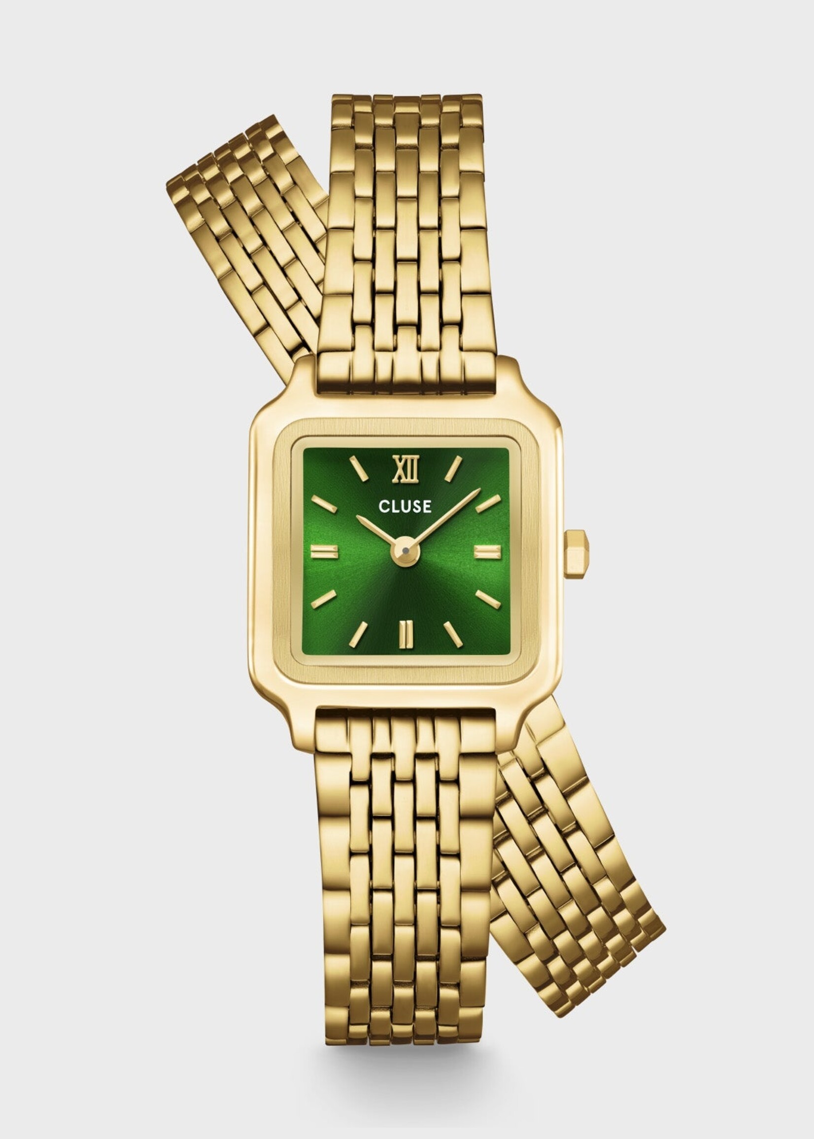 Cluse Gracieuse Mini Watch Double Steel, Forest Green