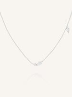 Rosefield triple crystals necklace silver