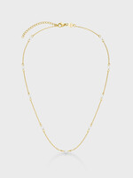 Cluse Essentielle Pearl Chain Necklace, Gold Colour