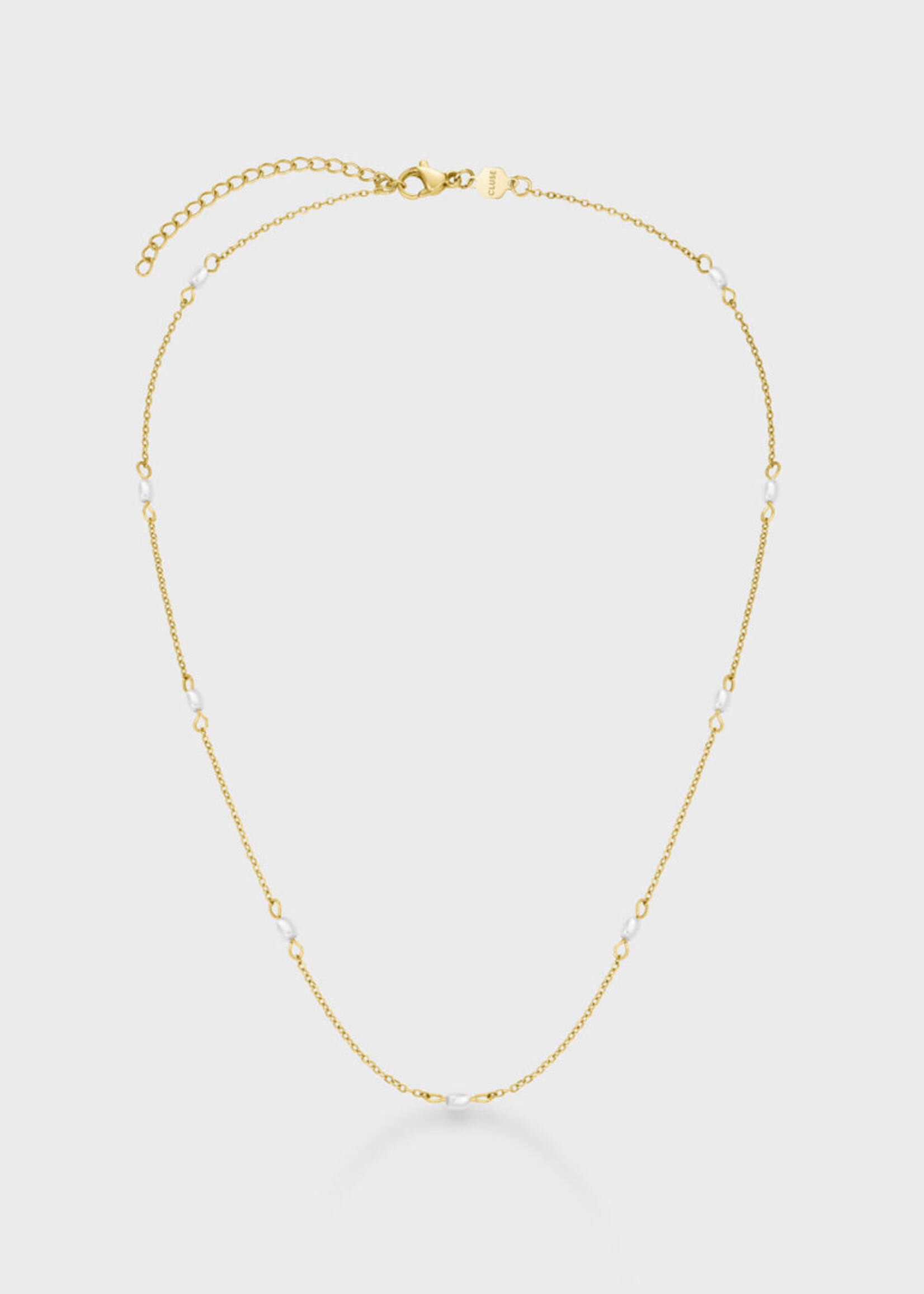 Cluse Essentielle Pearl Chain Necklace, Gold Colour