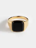 Northern Legacy Black Onyx Signature - Gold Tone Ring 21