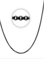 Ixxxi Men Ketting Round chain black 80 cm