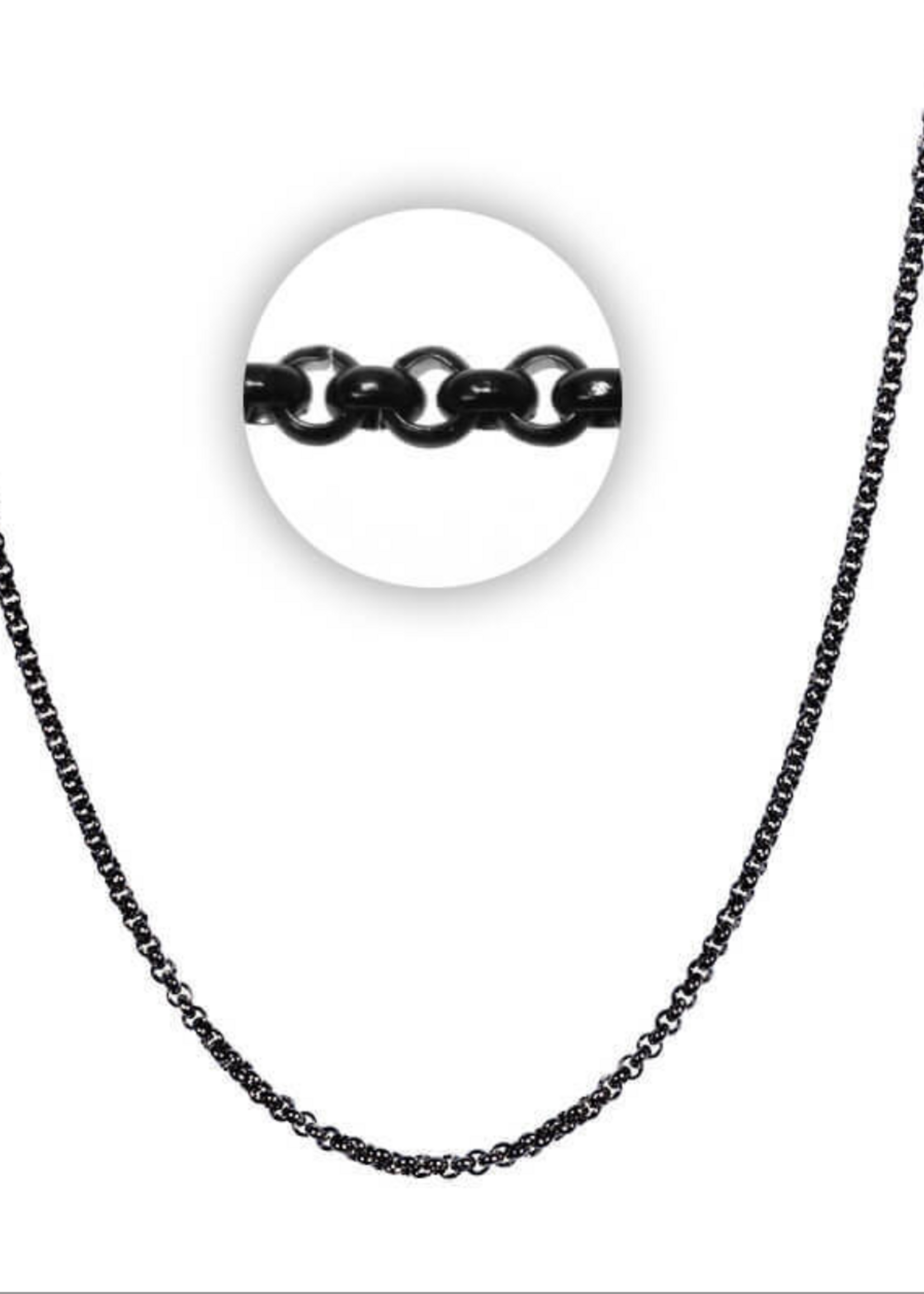Ixxxi Men Ketting Round chain black 80 cm