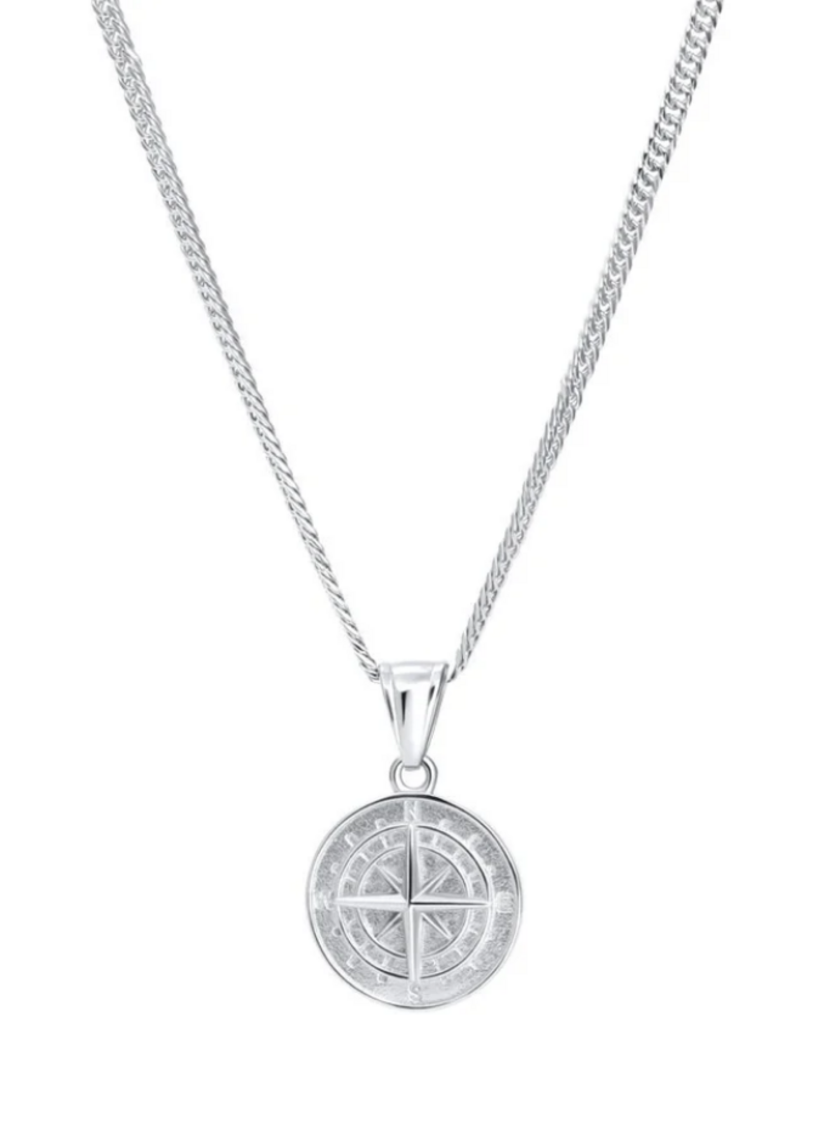 Ixxxi Men Chain Compass Silver
