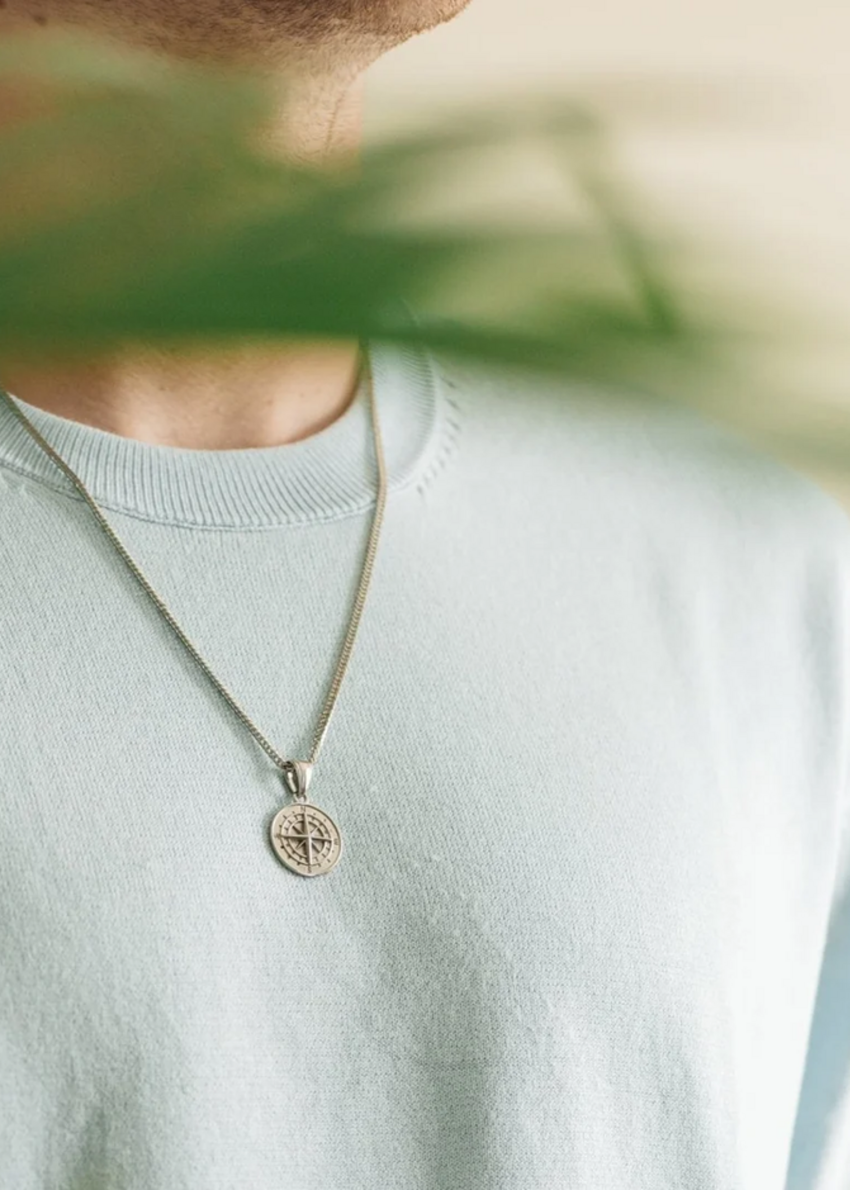 Ixxxi Men Chain Compass Silver