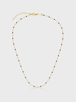Cluse Essentielle Black Epoxy Chain Necklace, Gold Colour