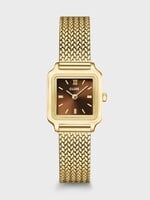 Cluse Gracieuse Mini Watch Mesh, Brown, Gold Colour