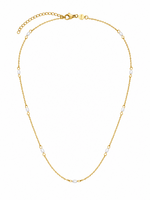 Cluse Essentielle Pearl Chain Necklace, Gold Colour
