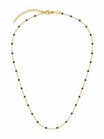 Cluse Essentielle Black Epoxy Chain Necklace, Gold Colour