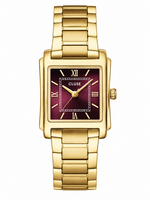 Cluse Anglée Watch Steel, Dark Cherry, Gold Colour