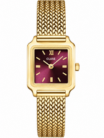 Cluse Gracieuse Mini Watch Mesh, Dark Cherry, Gold Colour