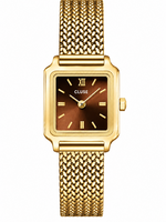 Cluse Gracieuse Mini Watch Mesh, Brown, Gold Colour