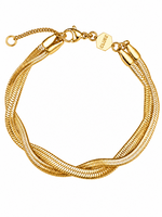Cluse Twisted Snake Bracelet, Gold Colour