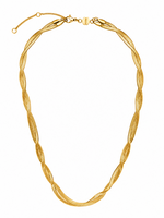 Cluse Élevé Twisted Snake Necklace, Gold Colour