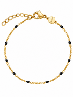 Cluse Essentielle Black Epoxy Bracelet, Gold Colour