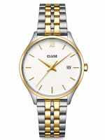 Cluse Minuit Date Watch Steel, Coconut Milk, Bicolor
