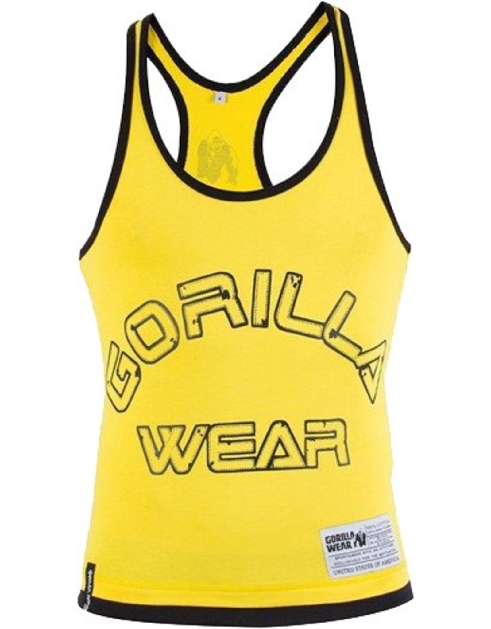 Gorilla Wear Logo Stringer Tank Top - Yellow