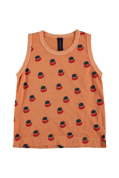 Tank top t-shirt paint all over - Cantaloupe