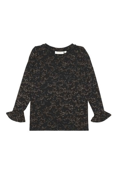 Elia t-shirt - Flowerdust Jet Black