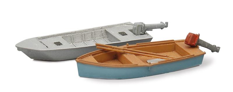 Fishing boats modern (2x), 1:87 resin kit, unpainted