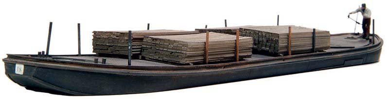 Towed barge - resin kit - 1:87