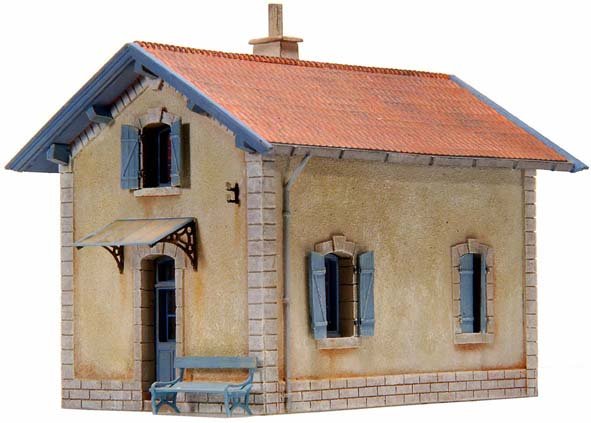 French crossing-guards house PLM (Compagnie Paris-Lyon-Méditerranée), 1:87, resin kit, unpainted