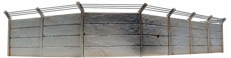 Concrete wall set, 1:87, resin kit, unpainted