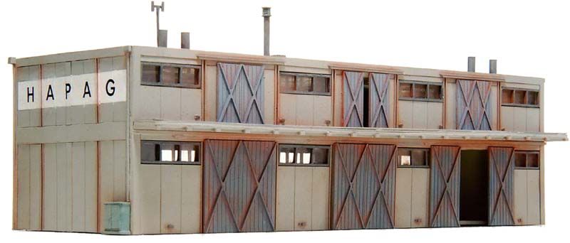 Goods depot, 2 levels, 1:160, resin kit, unpainted