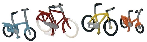 Fahrräder modern, 1:160, Fertigmodell aus Ätzteilen, lackiert