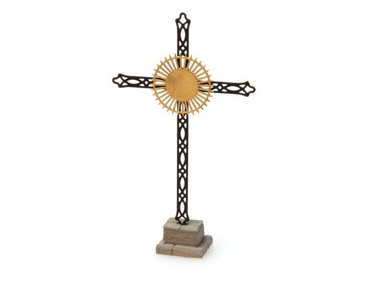 Roadside memorial cross