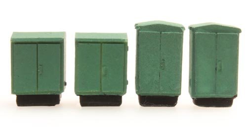 Switchboxes, 4 pieces, 1:160, resin ready made, painted