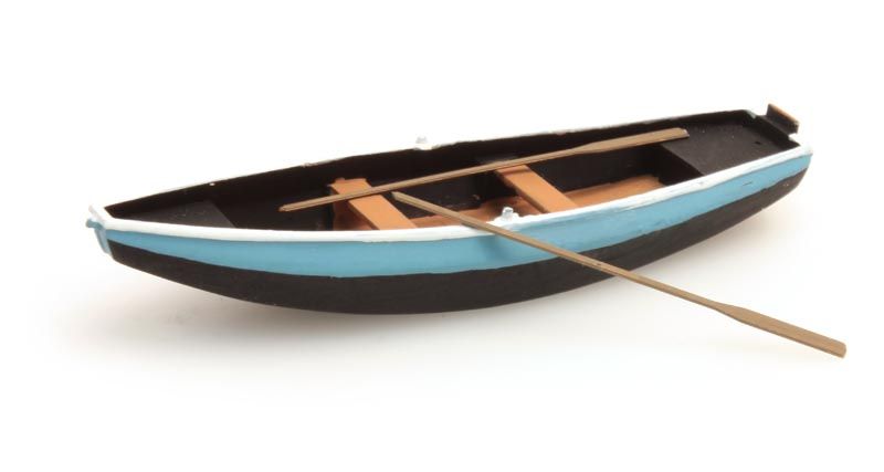 Steel rowboat blue