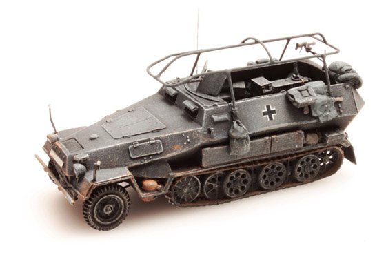 Sd.Kfz 251/3B Funkpanzerwagen, grau, 1:87 Fertigmodell aus Resin, lackiert  - Artitecshop