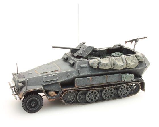 Sd. Kfz 251/10B 3.7 cm. PAK, grey, 1:87 resin ready made, painted ...