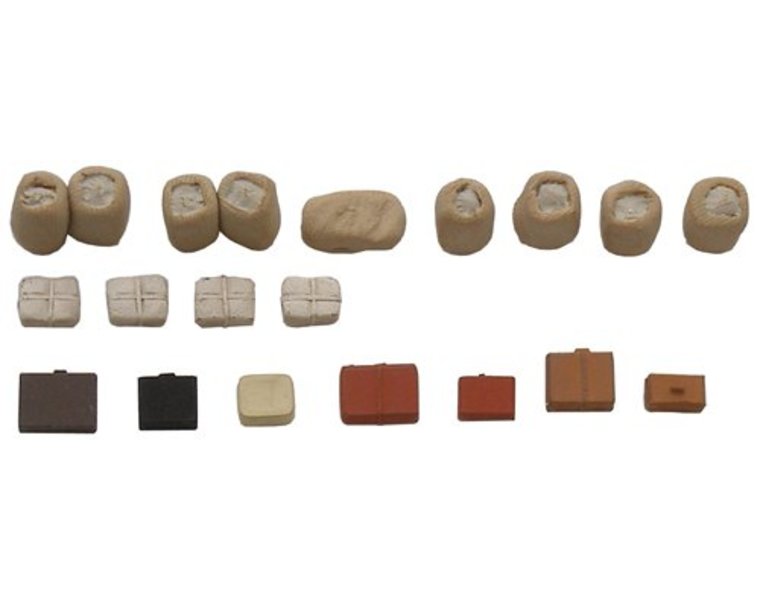 Assorted cargo for railroad transport