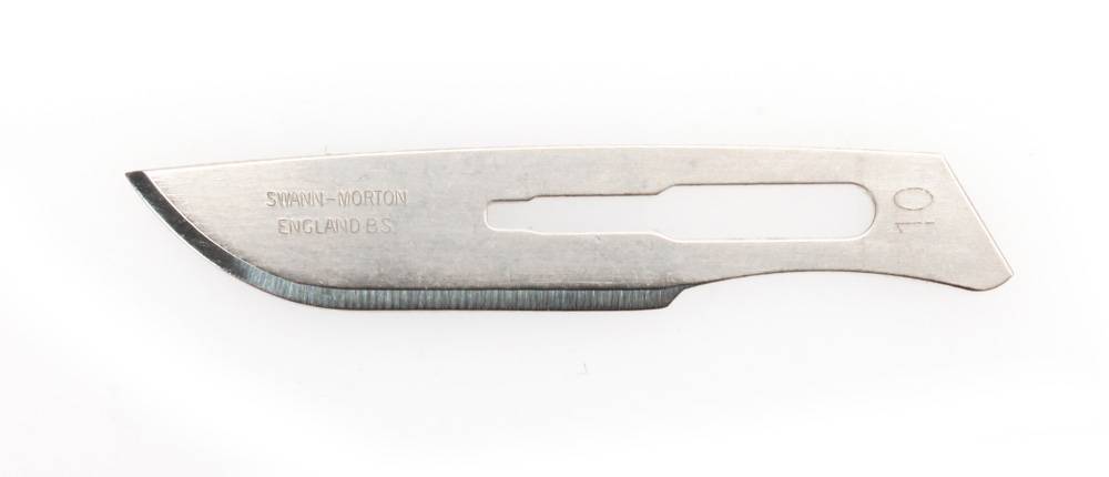 Swann-Morton no. 10 scalpel blades, 5 pieces