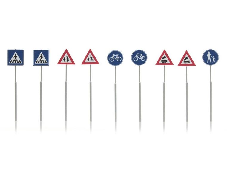 Dutch traffic signs, 9 pcs