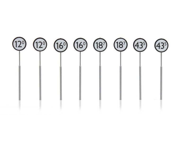 Dutch railway signs crossing, 8 pcs