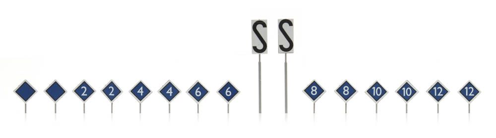 Dutch railway signs platform, 16 pcs