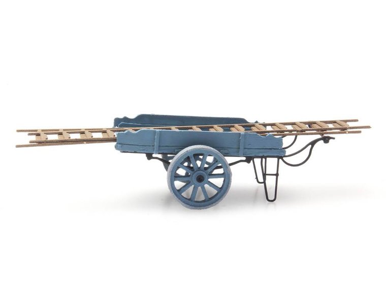 Ladder pushcart blue