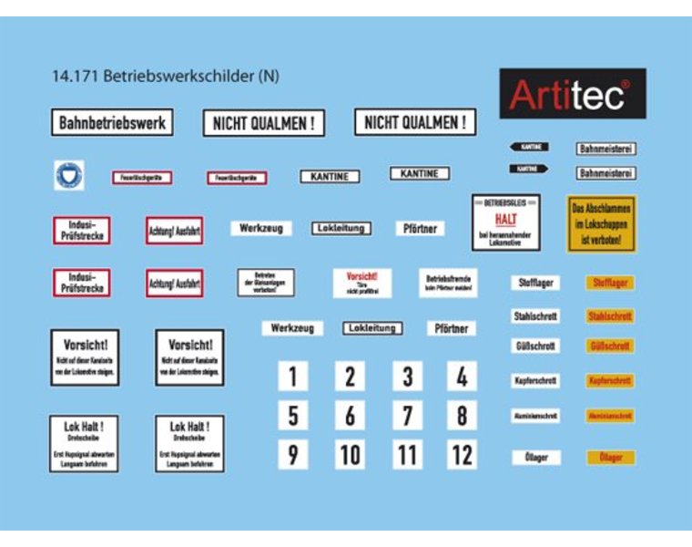 Betriebswerkschilder, III-IV